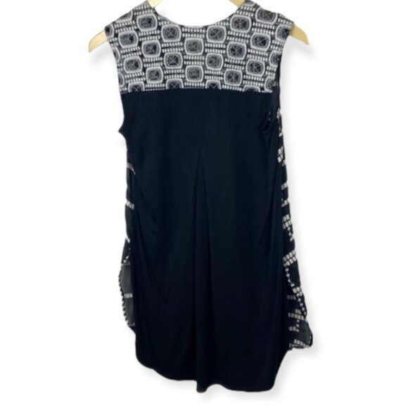 Anthropologie Bohemian Tiny Chapparal Tunic Black White Size XS Sheer Long Boho - Picture 6 of 12